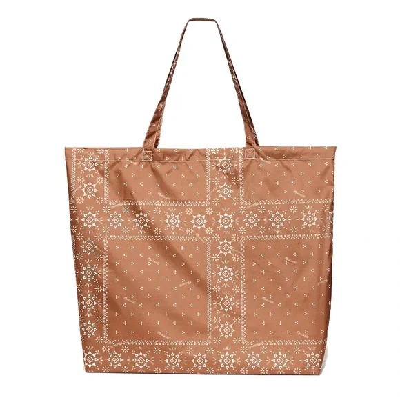 Madewell (Re)sourced Bandana Floral Mandala Light Chestnut Multi Large Tote Bag - Picture 1 of 6